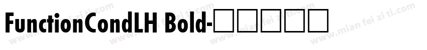 FunctionCondLH Bold字体转换